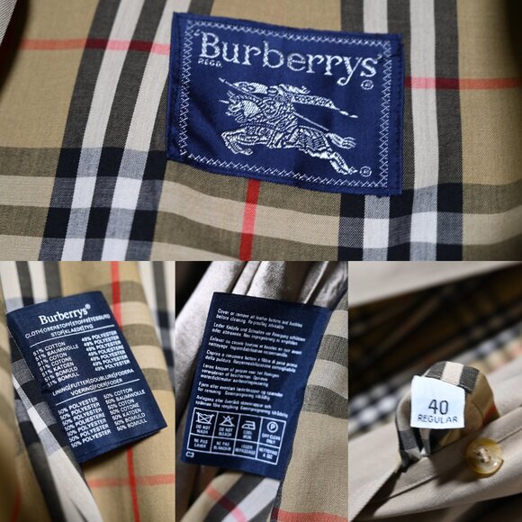 Burberry Men's Tan Nova Check Wool Lined Car Trench Coat - Size REGULAR 40 - Picture 2 of 9